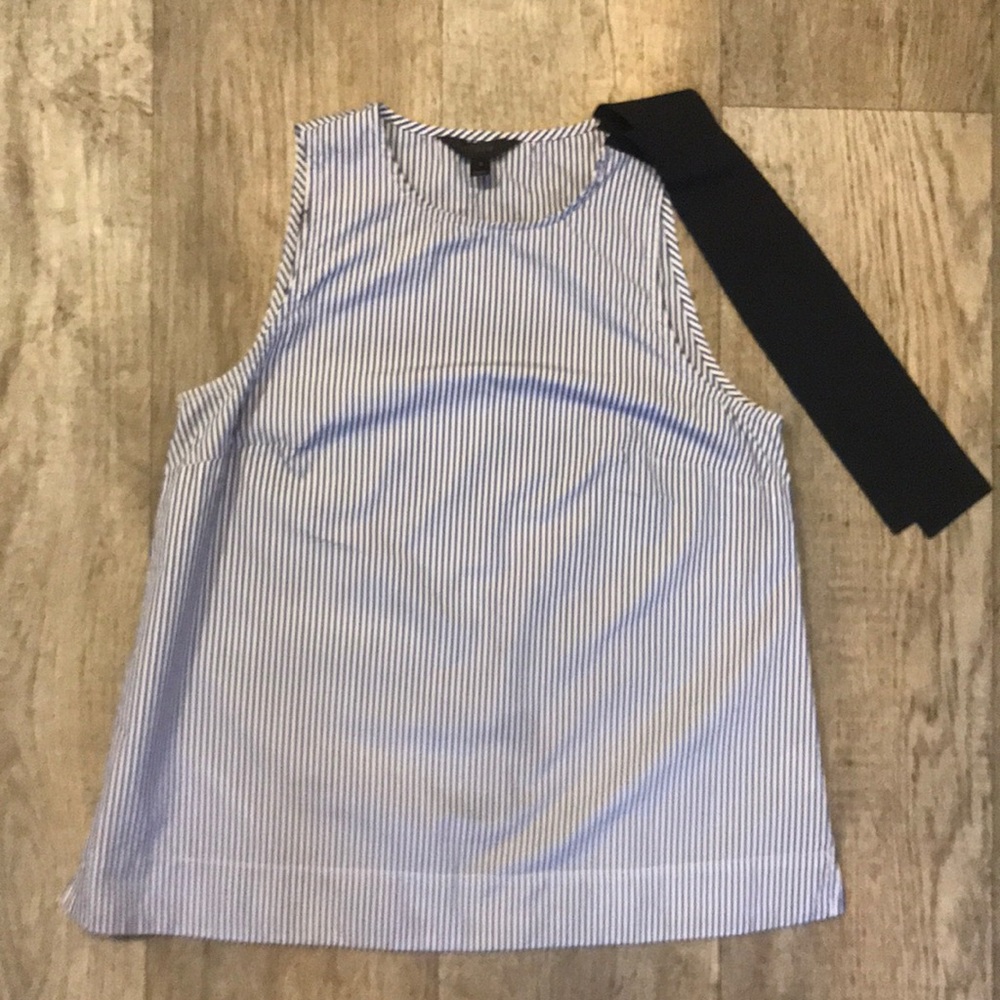 Striped Tank with Shoulder Bow
